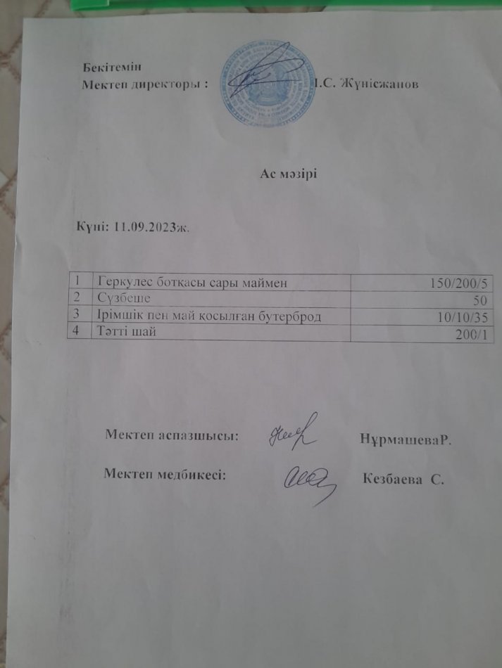Ас мәзірі