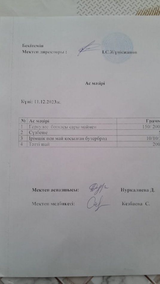Ас мәзірі