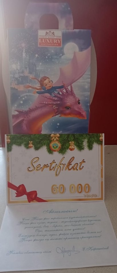 #4 Тілеміс батыр жалпы орта білім беретін мектебінің 4-сыныптың бір оқушысы облыс әкімінің шыршасы мерекесіне қатысып келді. 
