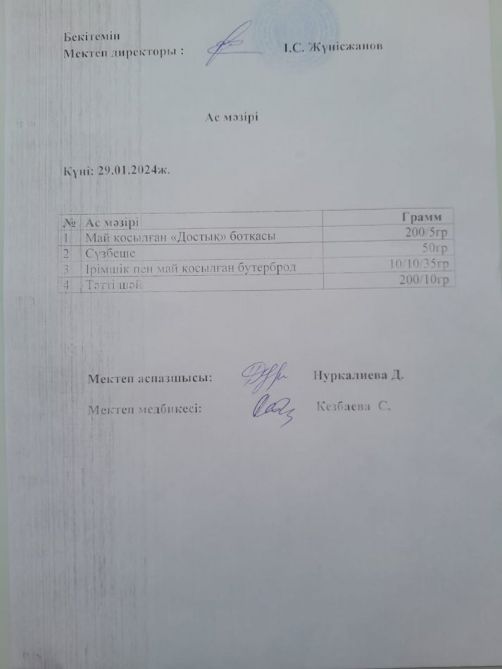 Ас мәзірі