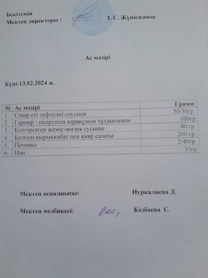 Ас мәзірі