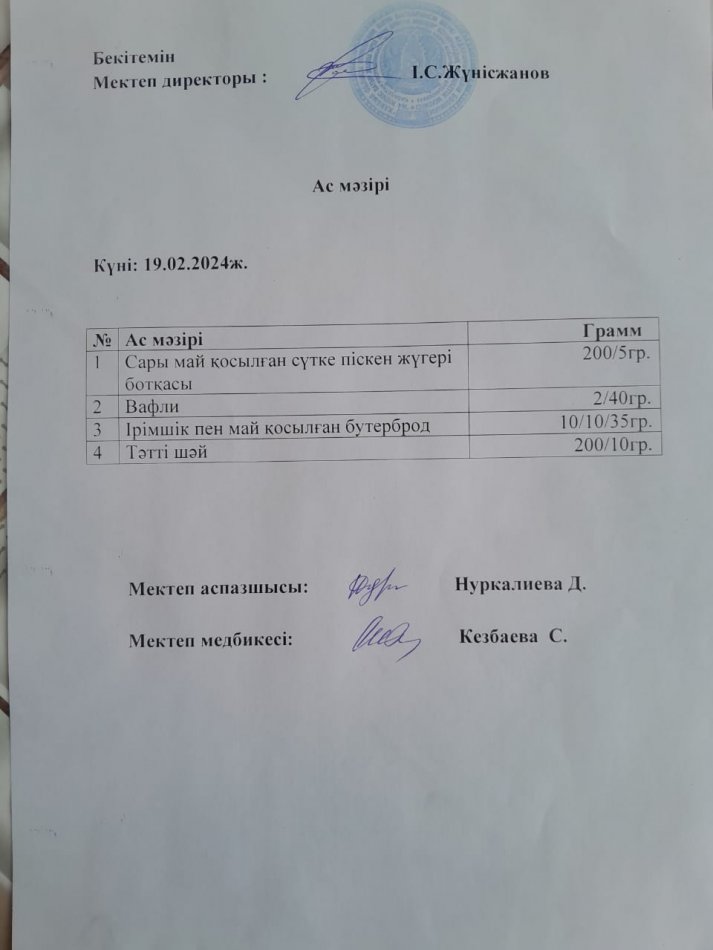 Ас мәзірі