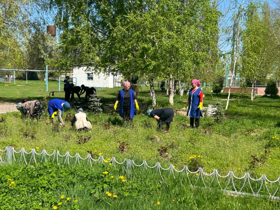 19 сәуірде Меркі ауданы білім бөлімінің 9 суірдегі № 688 хатына сәйкес "Таза Қазақстан" Республикалық экологиялық акциясы аясында сенбілік өткізілді. Мектеп ауласы тазартылып,гүл көшетері отырғызылды.