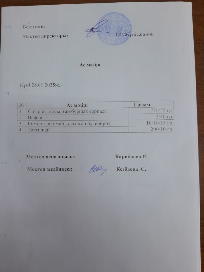 Ас мәзірі